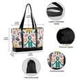 thumbnail image 2 of FORMRS Canvas Laptop Tote Bag for Women with 15.6" Computer Compartments Shoulder Handbag, Abstract Floral, 2 of 7