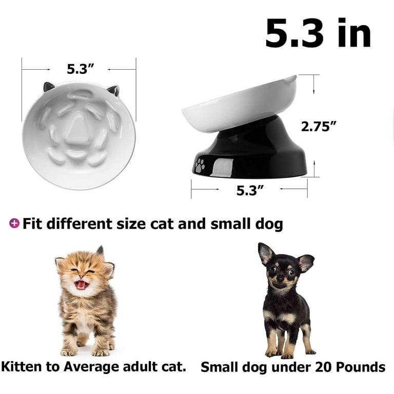 Y YHY Dog Bowl,Elevated Dog Food Bowls,Raised Dog Water Bowls,30 Ounce  Ceramic Pet Bowl for Medium Dogs and Adult Cats,Anti-Vomiting,Protection