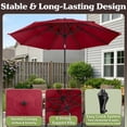 thumbnail image 4 of Pure Garden 10FT Patio Umbrella with Auto Tilt and Vented Canopy (Red), 4 of 10