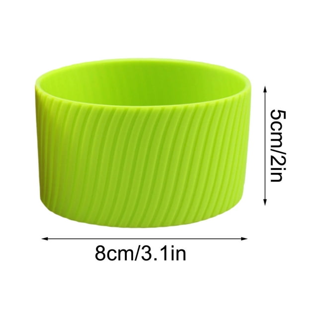 Leodye 1PCS Étui de Protection en Silicone pour Tasse - Couvercle Réutilisable Résistant à la Chaleur pour Verres et Bouteilles de Boisson -3.1*2 Po
