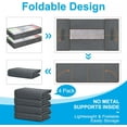 thumbnail image 4 of 4 Pack 90L Under Bed Storage Containers Visible Closet Organizers Bins with Reinforced Handles,Foldable Underbed Storage Bags with Lids for Clothes,Blankets,Comforters, Sweaters,Pillows, Sheets(Gray), 4 of 10