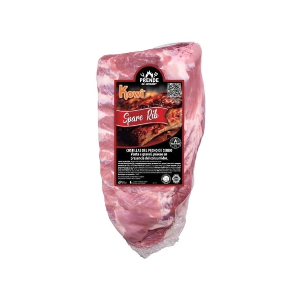 Spare rib de cerdo Kowi congelado peso aprox por pieza 1.1 kg
