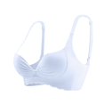 thumbnail image 6 of SAZBJOJN Women's Bras Seamless Full Coverage Bra Anti-Sagging Side Support Bras for Women Thin Lightly Push Up Bra No Underwire Comfort No Dig Strap Bra Size A Blue, 6 of 6