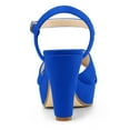thumbnail image 3 of BLISSFUL STEP Women's Strap Platform Chunky Heel Slingback Sandals, 3 of 7