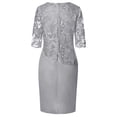 thumbnail image 6 of Summer Dresses for Women 2025 Plus Size Sequin Short Midi Ladies Evening Party Summer Dress Grey L, 6 of 6