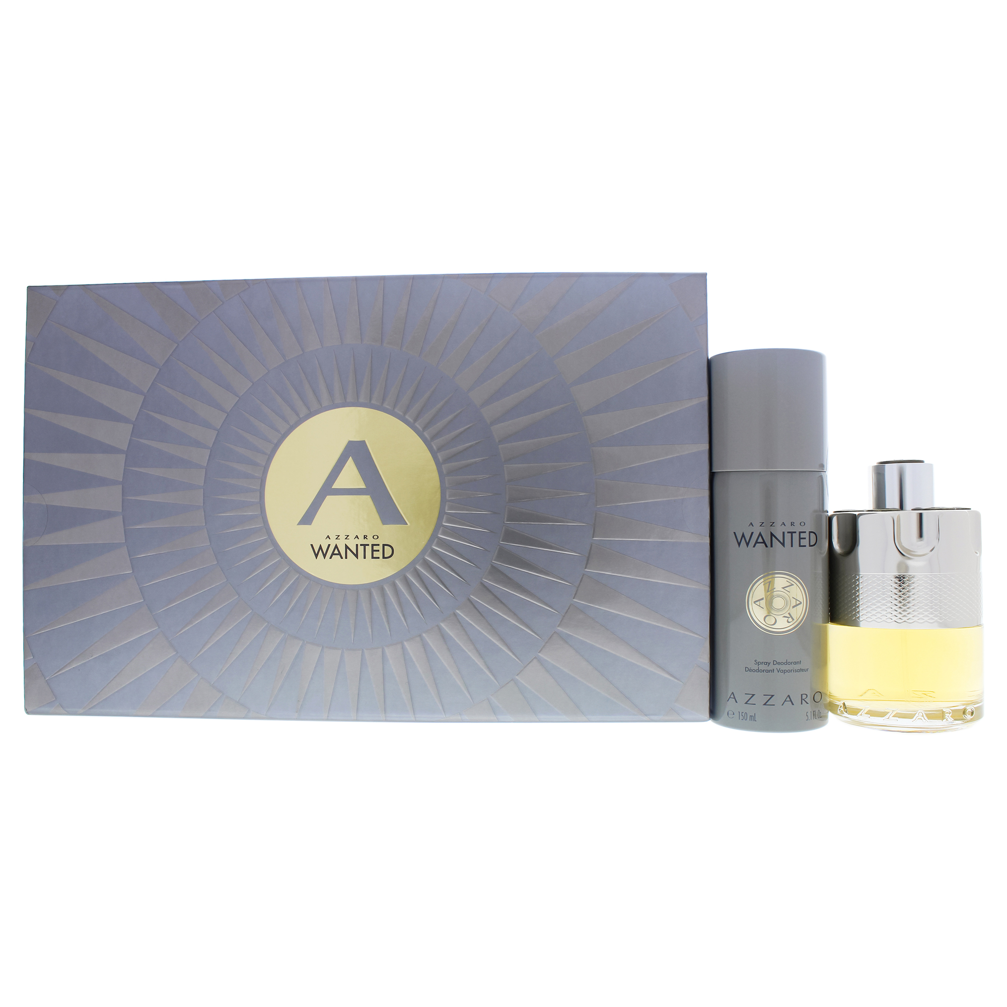 Azzaro Azzaro Wanted 2 Pc Gift Set 3.4oz EDT Spray, 5.1oz Deodorant