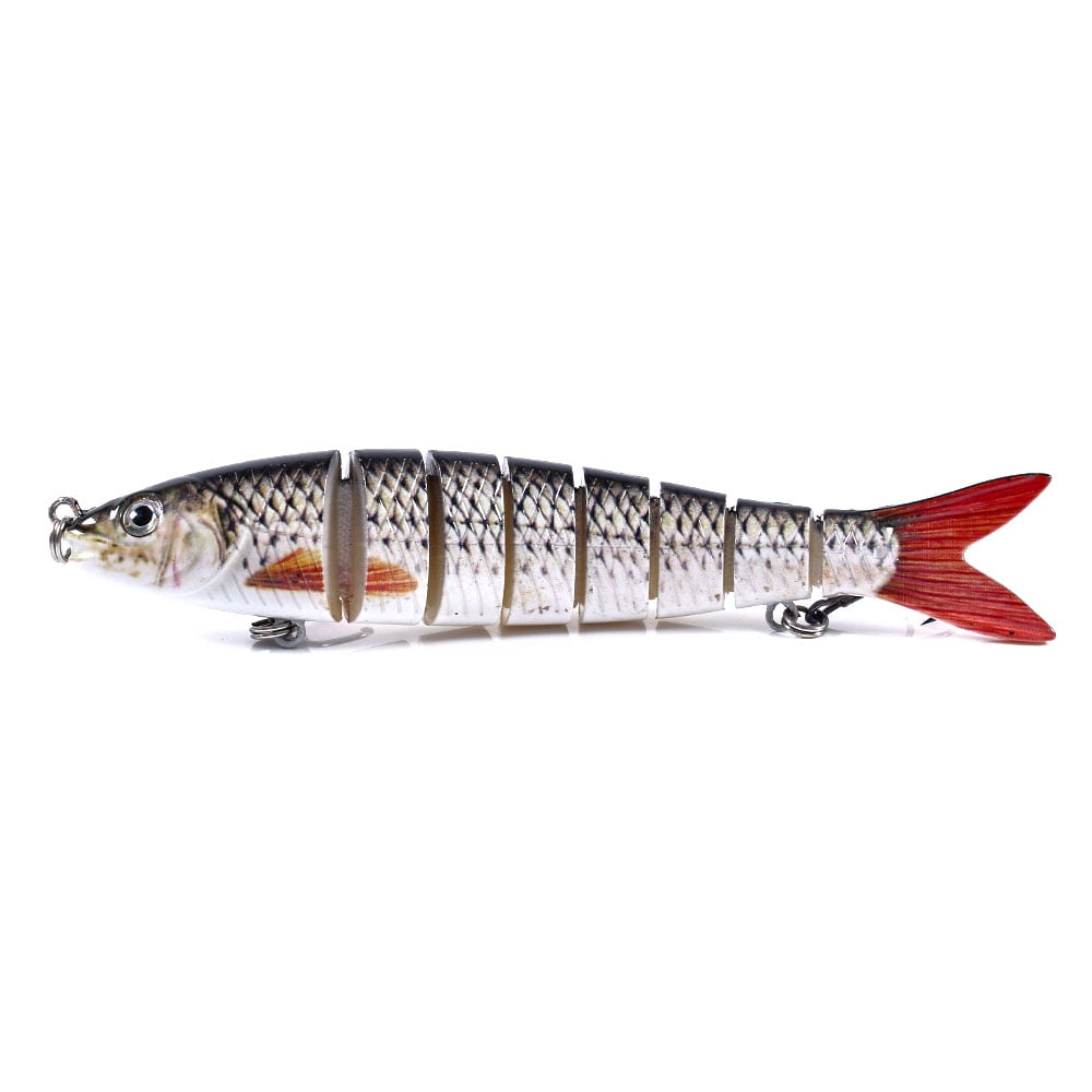 HENGJIA Fishing Lures, 6pcs Large Multi Jointed Fish Fishing Kits Slow Sinking Lifelike Swimbait Freshwater and Saltwater for Trout Bass Lures, 4.92"/0.77oz