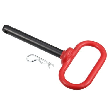 Unique Bargains 1pcs 3-5/8" x 1/2" Trailer Towing Hitch Clips and Pins for Lawn Mower Trailer Towing Tractor Tow Hitch Lock Pins Red