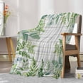 thumbnail image 7 of Eucalyptus Leaves Flannel Blanket for Bed, Summer Pastoral Botanical Gray Wooden Soft Cozy Warm Couch Throw Blanket, Lightweight Fluffy Plush Bedding Blankets for Sofa Decor All Season 31.5"x47", 7 of 7