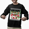 thumbnail image 2 of Funny Flamingo Christmas Sweatshirt – Holiday Crewneck Pullover for Men and Women, 2 of 5