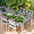 thumbnail image 2 of St. Patrick's Day Table Cloths for 6 Foot Rectangle Tables, Gnomes Gold Coin Shamrock Checkered Plaid Patio Waterproof Elastic Fitted Tablecloths, Washable Rectangular Table Cover for Camping, 2 of 8