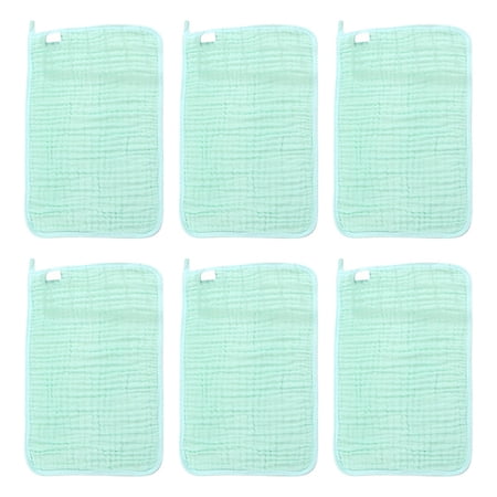 SUSHANG 6 Pack Muslin Burp Cloths Baby Burp Clothes Burp Rags for Boy Girls Muslin Bibs 6 Large 20''x10'' Cotton Hand Washcloths Soft Absorbent