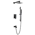 thumbnail image 2 of Lexora LSS12011MB 8 in. Cero Square Rain Shower & Handheld Set, Matte Black, 2 of 8
