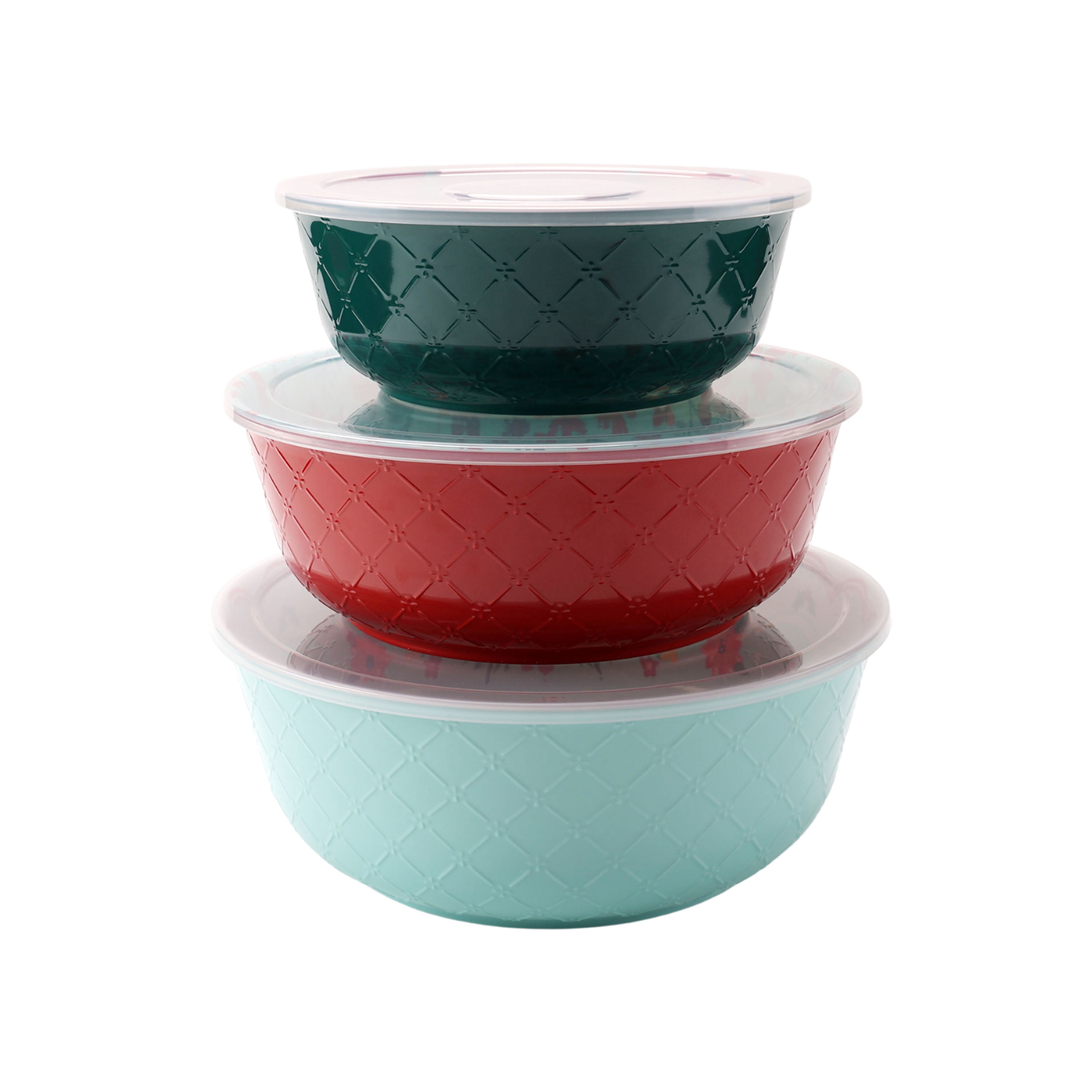 The Pioneer Woman Mazie Solid Colors 6-Piece Melamine Holiday Bowl Set