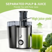 600W Multifunctional Juicer Extractor Blender Food Processor, 3 Inch Wide Mouth Feed Chute, Fast Juicing High Juice Yield, Detachable Easy Clean Appliance for Fruits Vegetables