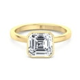 thumbnail image 2 of Paige - Moissanite Asscher Cut Lab Diamond Bezel Set Solitaire Engagement Ring, 2 of 3