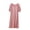 Pink, variant on Asxite Womens Pajamas Solid Short Sleeve Round Neck Ruffle Hem Loose Breathable Nightgown