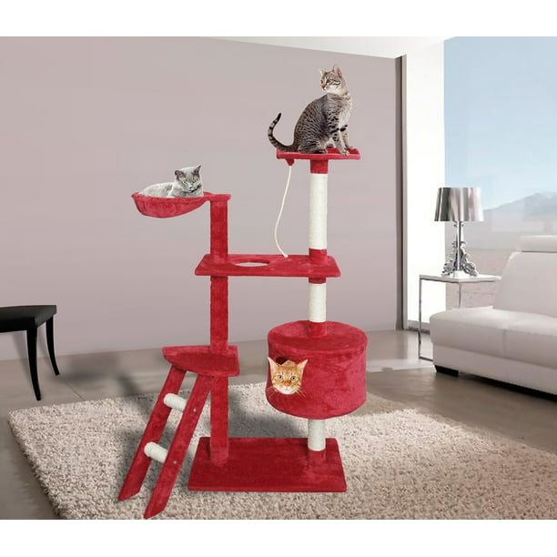 Buy products such as smilemart 54.5 double condo cat tree with scratching post tower, multi colors at walmart and save. paws pals cat tree climb tower cave condo scratching post
