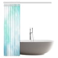 thumbnail image 2 of MYPOP Turquoise Decor Shower Curtain, Abstract Cloudy Sky Image Art in Aquatic Color Grunge Style Design Print Fabric Bathroom Shower Curtain Set with Hooks, 60 X 72 Inches, 2 of 2