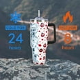 thumbnail image 3 of Ladybug 40 Oz Tumbler with Handle & Straw - Insulated Red Water Bottle Cup, Ladybug Themed Gift for Women, Girls, Birthday, Ladybug Fans (All Ages), 3 of 6
