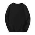 thumbnail image 4 of KPOPLK Kids Boys Autumn Cotton Long Sleeve Crewneck T Shirts Tee Tops 1 10 Years(5-6 Years,G75-Black), 4 of 4