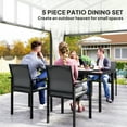 thumbnail image 4 of Outsunny 5 Piece Patio Dining Set w/ 4 Stackable Chairs, 4 of 10