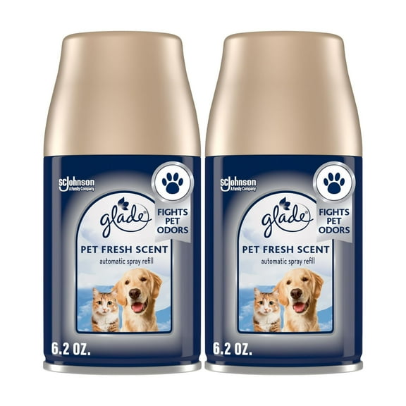 Glade Automatic Spray Refill, Pet Fresh Scent, Scented Air Freshener for Home and Bathroom, 6.2 Oz, 2 Count