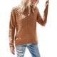 thumbnail image 2 of Suéteres de Mujer, Blusas de Larga, Cuello Redondo, Suéteres de Punto, Moda de Otoño, Ropa Informal Elegante y Básica Marrón L, 2 of 9