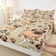 thumbnail image 3 of Feelyou Funny Dalmatian Teens Full Size Sheets, Kawaii Dog Pug Lover Bed Sheets, Cute Cartoon Animal Sheet Sets, Ultra Soft Bedroom Decor, 4pcs, 3 of 7
