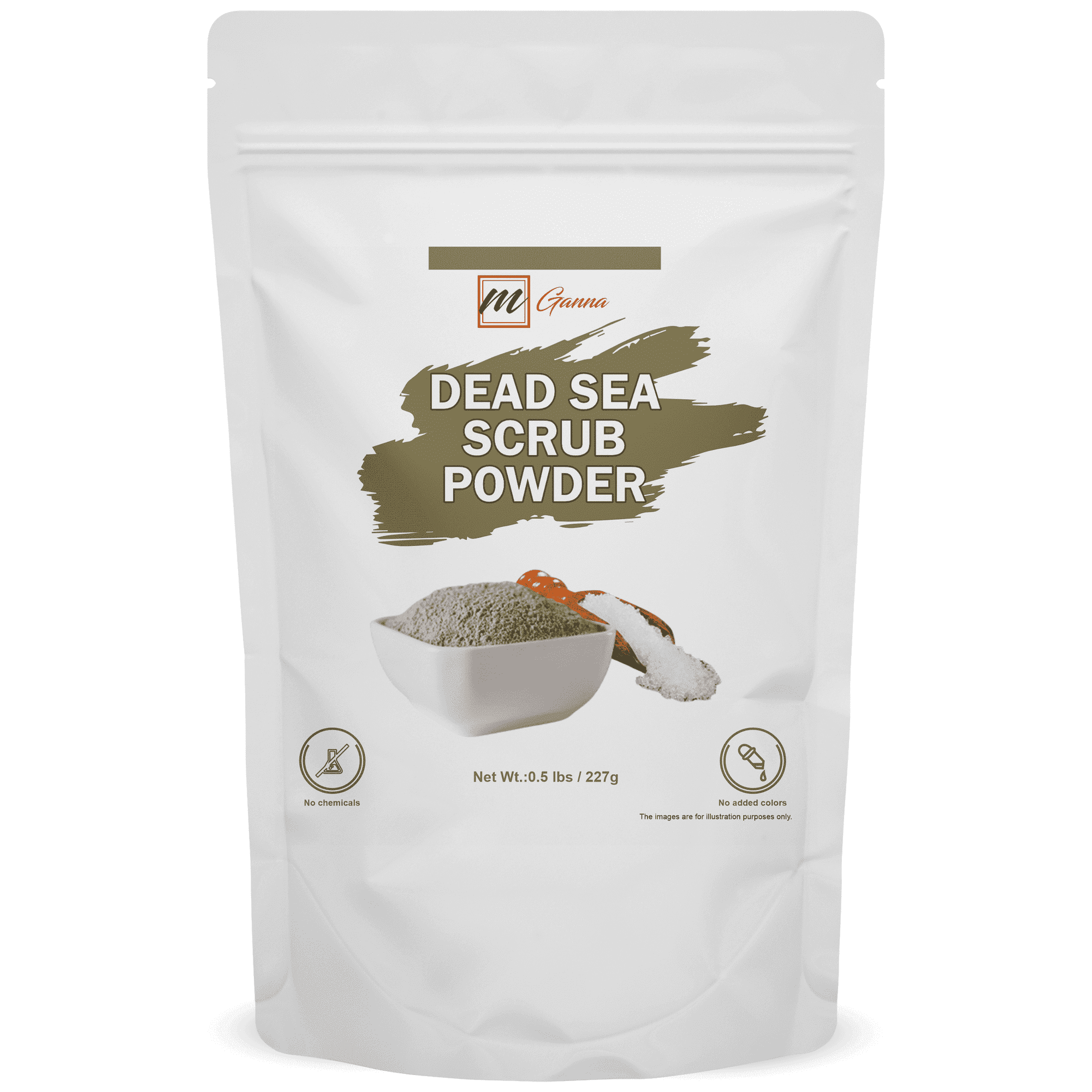 mGanna Dead Sea Exfoliating Scrub Powder 0.5 LBS / 227 GMS