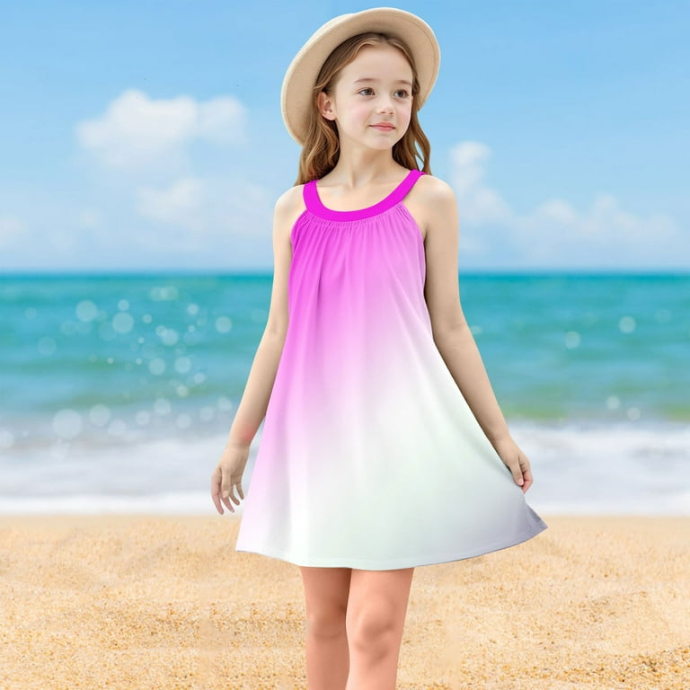 Ugoldhm Sleeveless Dresses for Girls Cute Plaid Print Casual Slip Dress  Summer Clothes Size 4-15 - Walmart.com