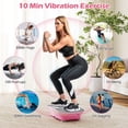 thumbnail image 4 of Goplus Vibration Plate Exercise Machine with 10 Speed Intensities Remote for Home Fitness Pink+Black, 4 of 10