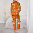 thumbnail image 5 of Kll Hello Summer Print Women'S Long Sleeve Pajamas With Pants Sleepwear Loungewear 2 Set-X-Large, 5 of 9