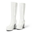 thumbnail image 4 of DREAM PAIRS Women's Platform Heeled Knee High Boots, Long Chunky Tall Gogo Boots for Fall, 4 of 8