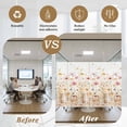 thumbnail image 6 of Colorful Wildflower Window Privacy Film, Botanical Vintage Floral Country Retro Static Cling UV Sun Blocking Tint Film Heat Control Windows Films for Bedroom Bathroom, Window Stickers 17.7"x39.3", 6 of 8