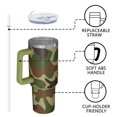 thumbnail image 4 of Camouflage 40oz Tumbler– Stainless Steel Insulated Tumbler with Handle and Straw, Large Capacity Travel Cup for Hot & Cold Drinks, 4 of 6