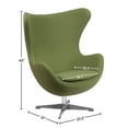 thumbnail image 2 of Lesley Swivel Tilt Lounge Chair with Stainless Steel Base, 2 of 4