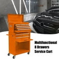 thumbnail image 5 of Rolling Tool Chest with Wheels and 8 Drawers, Detachable Large Toolbox Storage Cabinet with Lock,Locking Mechanic Tool Cart for Warehouse, Workshop,Garage,Orange, 5 of 7