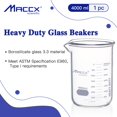 thumbnail image 2 of Vaso de vidrio Maccx 4L 3.3 borosilicato de forma baja con graduación, 2 of 7