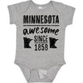 thumbnail image 3 of Inktastic Minnesota Awesome Since 1858 Boys or Girls Baby Bodysuit, 3 of 5