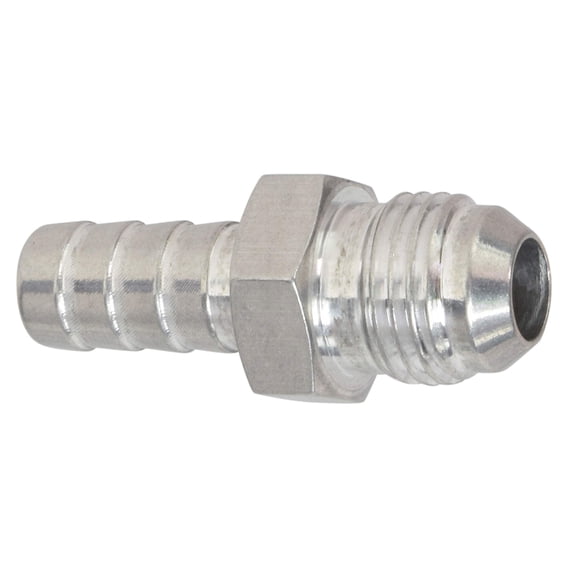 ICT Billet -6AN Flare to 3/8" (.375) Hose Barb Adapter Fitting Aluminum Flare Connector Fluid Designed & Manufactured in the USA Bare Aluminum F06AN375BA-A