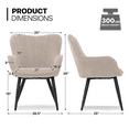 thumbnail image 2 of MoNiBloom Upholstered Armchair, Accent Chair with Metal Leg, Shell Shape Cotton-linen Single Sofa Chair, for Living Room Bedroom, Beige, 2 of 9