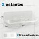 thumbnail image 2 of organizador de baño, Organizador Regadera Para Baño 2 Piezas: Organizador de Ducha de Esquina Autoadhesivo sin Taladro, Estante de Almacenamiento para Baño Cocina, 2 of 4