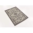 thumbnail image 3 of Unique Loom Botanical Collection Traditional Border Transitional Indoor and Outdoor Flatweave Area Rug, 2 Feet 2 Inch x 3 Feet, Gray/Dark Gray, 3 of 5