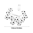 thumbnail image 3 of Fairy Lights Battery Operated, Lights for Room Decor, Soccer Party Decorations, 60 Inch Football Design String Lights, Battery Operated Led Glow Decor for Student Bedroom, Game, 3 of 7