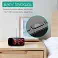 thumbnail image 3 of MINKUROW Alarm Clock Digital LED Clock Voice Control Snooze Time Temperature Display Night Mode Desktop Clocks, 3 of 7