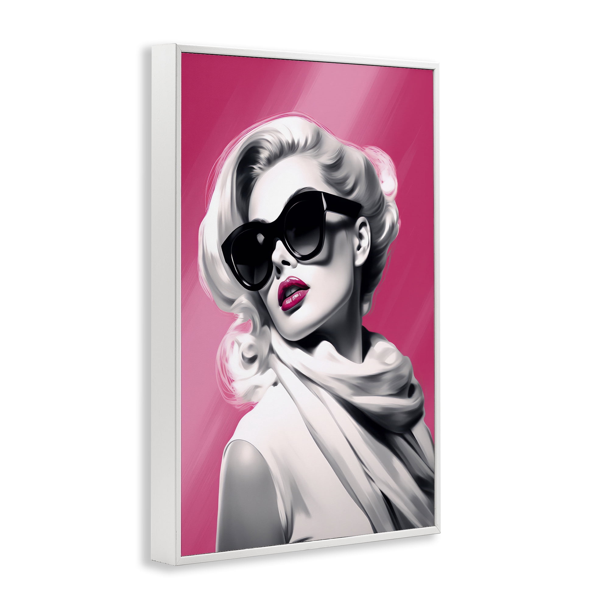 Stupell Industries Vintage Retro Chic Portrait White Framed Giclee Art, design by Andrea Haase