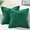 Green, variant on decorUhome Pack of 2 Corduroy Decorative Throw Pillow Covers 18x18 Inch with Splicing, Striped Broadside Throw Pillows for Couch Cushion Livingroom, Cream White