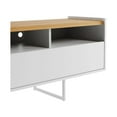 thumbnail image 4 of Winston Sleek Modern TV Stand with 4 Shelves in White  Cinnamon, 4 of 5