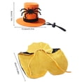 thumbnail image 3 of Halloween Pet Costume Set, Cute Witch Hat & Pumpkin Collar, Cloak & Bat Wings Dress-Up Accessories For Cats & Small Dogs Holiday Party, 3 of 6